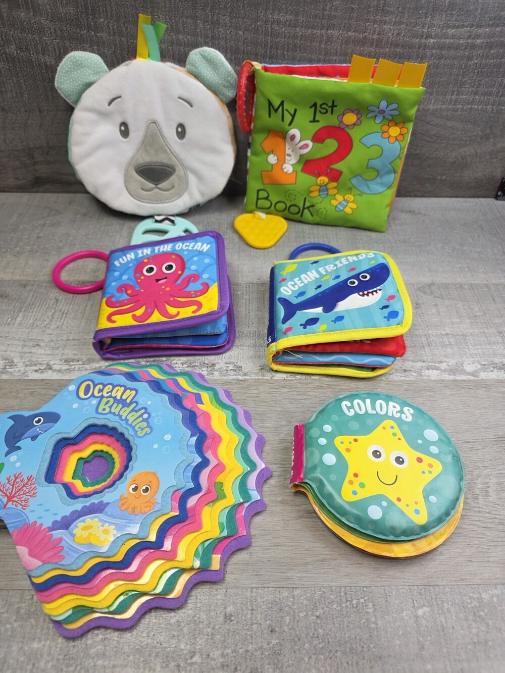 Sensory Learning Ocean Soft Baby Books Colors Numbers Misc Lot b312